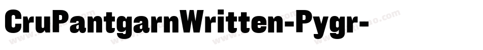 CruPantgarnWritten-Pygr字体转换