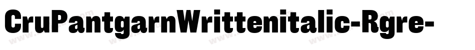 CruPantgarnWrittenitalic-Rgre字体转换