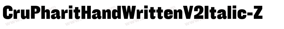 CruPharitHandWrittenV2Italic-Zg38字体转换