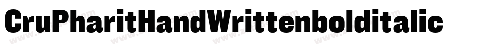 CruPharitHandWrittenbolditalic-XypP字体转换