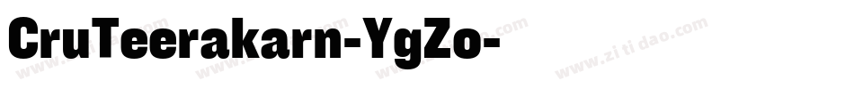 CruTeerakarn-YgZo字体转换