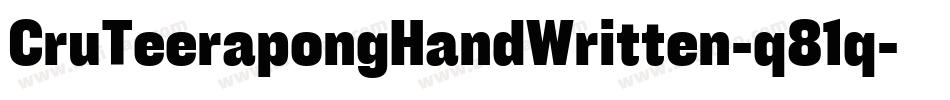 CruTeerapongHandWritten-q81q字体转换