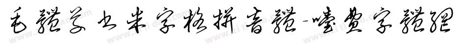 毛体草书米字格拼音体字体转换