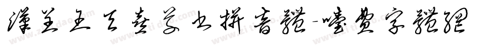 汉呈王天喜草书拼音体字体转换