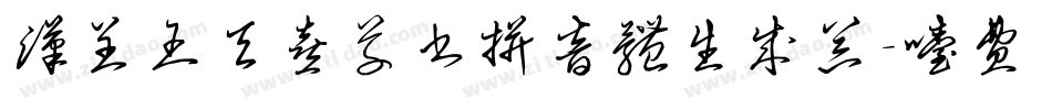 汉呈王天喜草书拼音体生成器字体转换