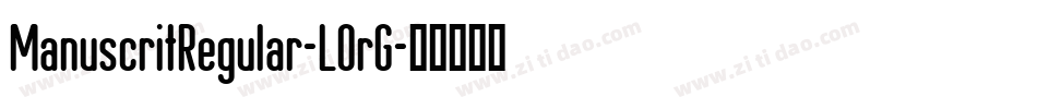 ManuscritRegular-LOrG字体转换