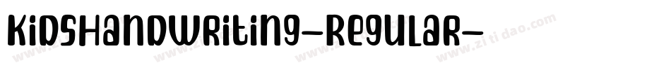 KidsHandwriting-Regular字体转换