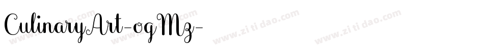 CulinaryArt-ogMz字体转换 CulinaryArt-ogMz字体转换