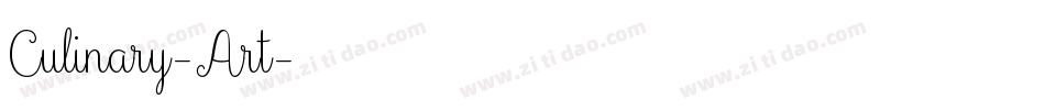 Culinary-Art字体转换