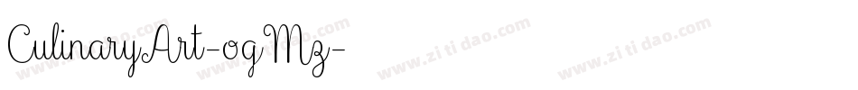 CulinaryArt-ogMz字体转换 CulinaryArt-ogMz字体转换