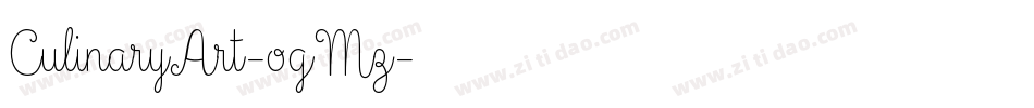 CulinaryArt-ogMz字体转换 CulinaryArt-ogMz字体转换