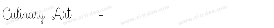 Culinary_Art生成器字体转换