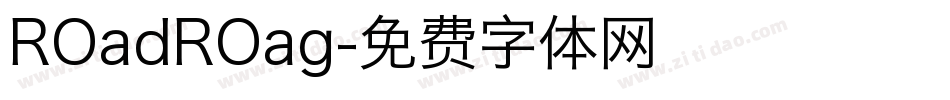 ROadROag字体转换
