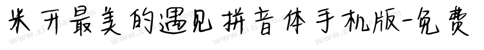 米开最美的遇见拼音体手机版字体转换