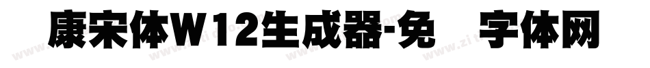 华康宋体W12生成器字体转换