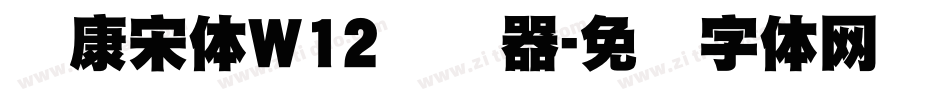 华康宋体W12转换器字体转换