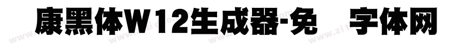 华康黑体W12生成器字体转换