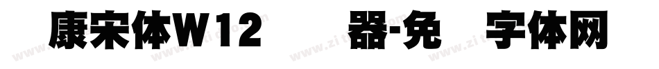 华康宋体W12转换器字体转换