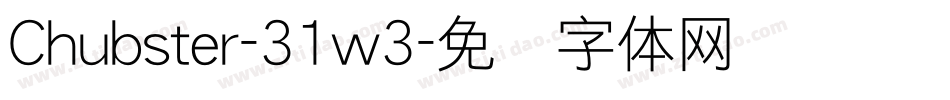 Chubster-31w3字体转换
