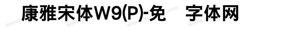 华康雅宋体W9(P)字体转换