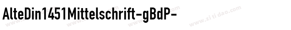AlteDin1451Mittelschrift-gBdP字体转换