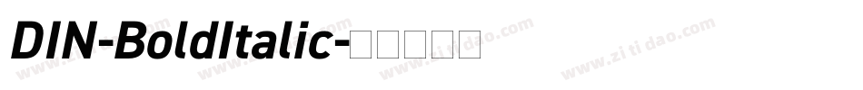 DIN-BoldItalic字体转换