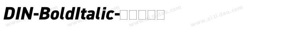 DIN-BoldItalic字体转换