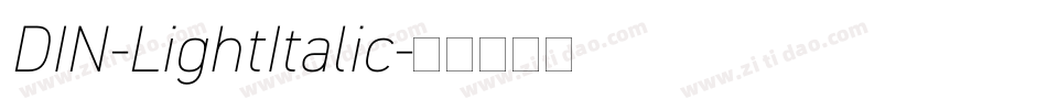 DIN-LightItalic字体转换
