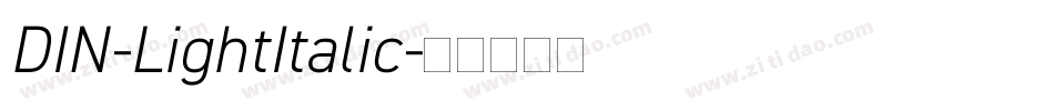 DIN-LightItalic字体转换