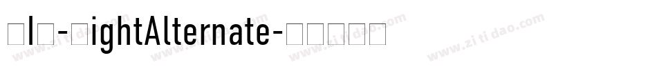DIN-LightAlternate字体转换