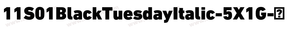 11S01BlackTuesdayItalic-5X1G字体转换