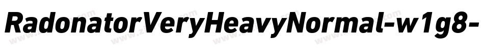 RadonatorVeryHeavyNormal-w1g8字体转换