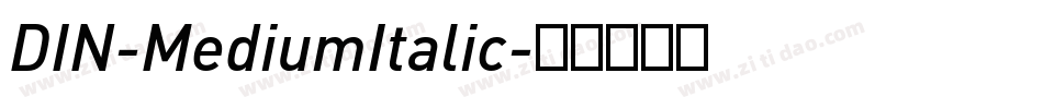 DIN-MediumItalic字体转换