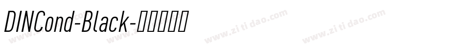DINCond-Black字体转换
