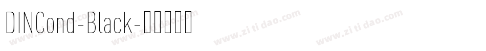 DINCond-Black字体转换