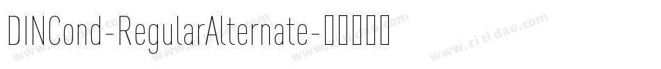 DINCond-RegularAlternate字体转换