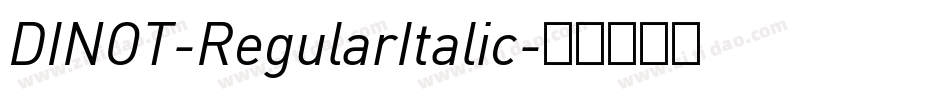 DINOT-RegularItalic字体转换