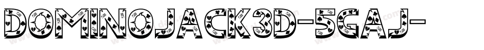 DominoJack3D-5Gaj字体转换