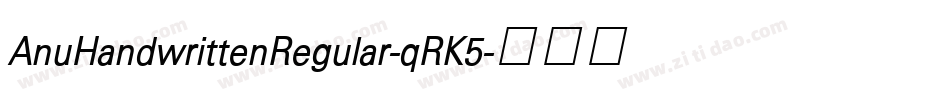 AnuHandwrittenRegular-qRK5字体转换