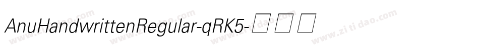 AnuHandwrittenRegular-qRK5字体转换