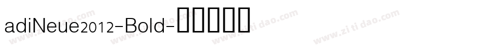 adiNeue2012-Bold字体转换