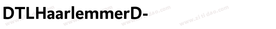 DTLHaarlemmerD字体转换