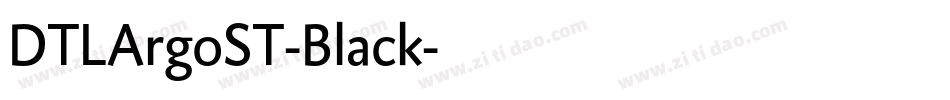 DTLArgoST-Black字体转换