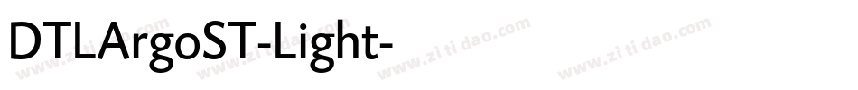 DTLArgoST-Light字体转换