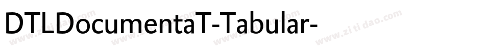 DTLDocumentaT-Tabular字体转换