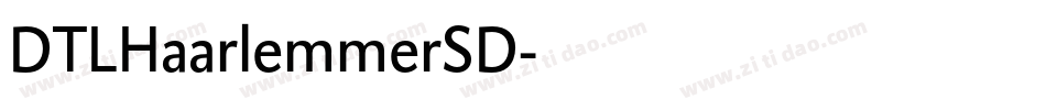 DTLHaarlemmerSD字体转换