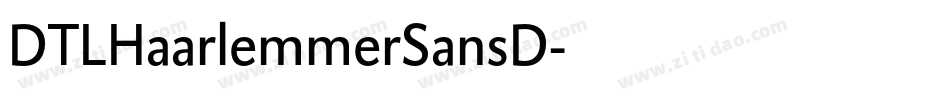 DTLHaarlemmerSansD字体转换