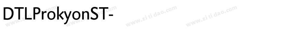 DTLProkyonST字体转换
