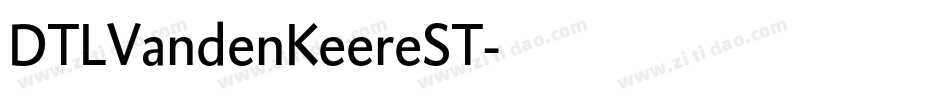 DTLVandenKeereST字体转换