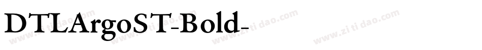 DTLArgoST-Bold字体转换